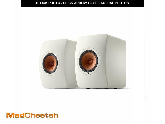 Lot 74-12894563 - KEF LS50 Wireless II Powered Bookshelf Speakers - Pair (Mineral White) - UNUSED