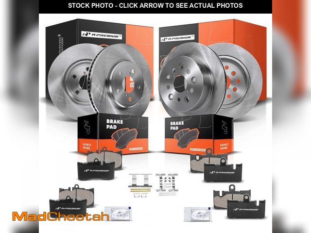 Lot 74-12164961 - A-Premium Front and Rear Vented Disc Brake Rotors + Ceramic Pads Kit Compatible with Select Lexus Mo...