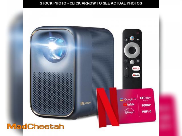 Lot 74-12314675 - UVISION New AllPlay Smart Projector with Google TV, Netflix-Licensed, Native 1080p Full HD, WiFi &am...