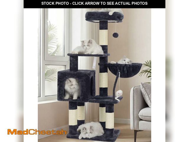 Lot 74-13583188 - Heybly Cat Tree with Toy, Cat Tower Condo for Indoor Cats, Cat House with Padded Plush Perch, Cozy H...