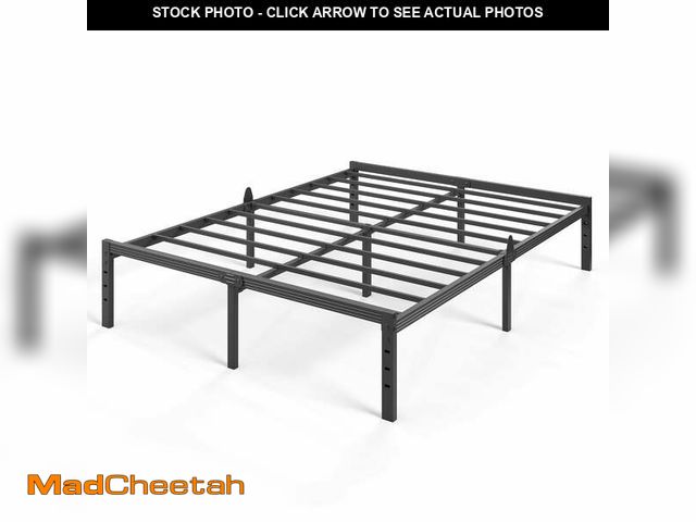 Lot 74-14287772 - Auroral Zone 14 inch Queen Metal Platform Bed Frame, Heavy Duty Mattress Foundation, No Box Spring R...