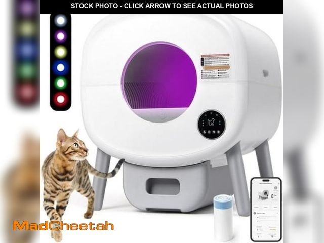 Lot 74-12363561 - Self-Cleaning Cat Litter Box - Extra Large Automatic Litter Tray for Multiple Cats  Odor Control  Wi...