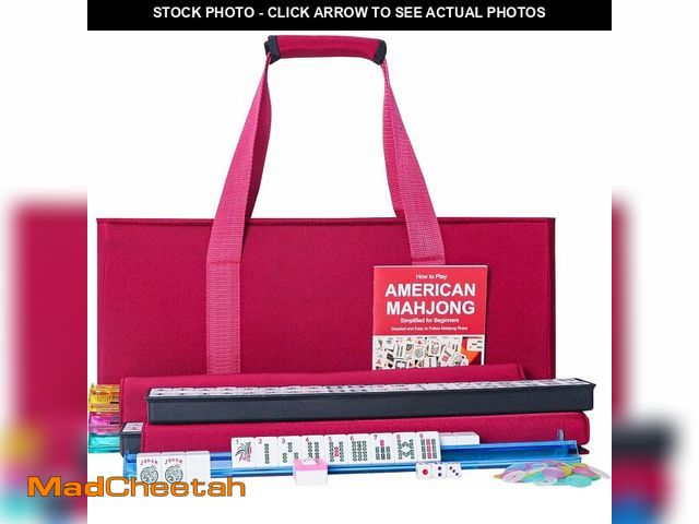 Lot 74-13710918 - ZGME American Mahjong Set,166 White Tiles with Red Bag and Accessories,4 All-in-One Mahjong Racks wi...