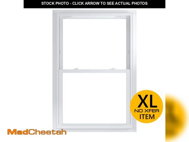 Lot 74-12674361 - American Craftsman 37.75 in. x 56.75 in. 70 Series White Double Hung Low-E Argon Glass Vinyl Fin wit...