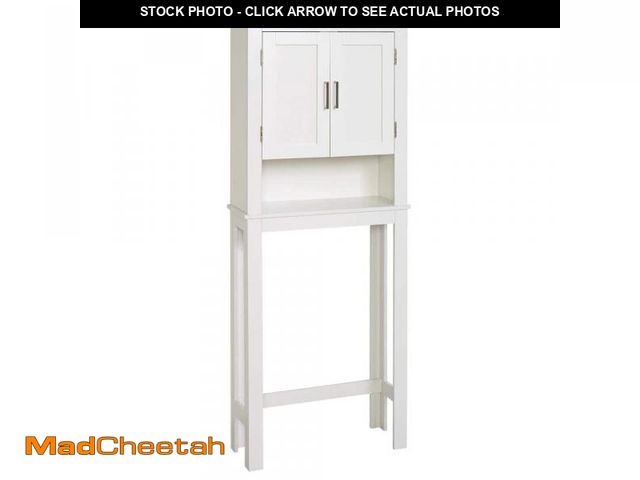 Lot 74-12408811 - Glacier Bay Shaker 26.7 in. W x 68 in. H x 10.1 in. D White Over The Toilet Storage with Adjustable ...