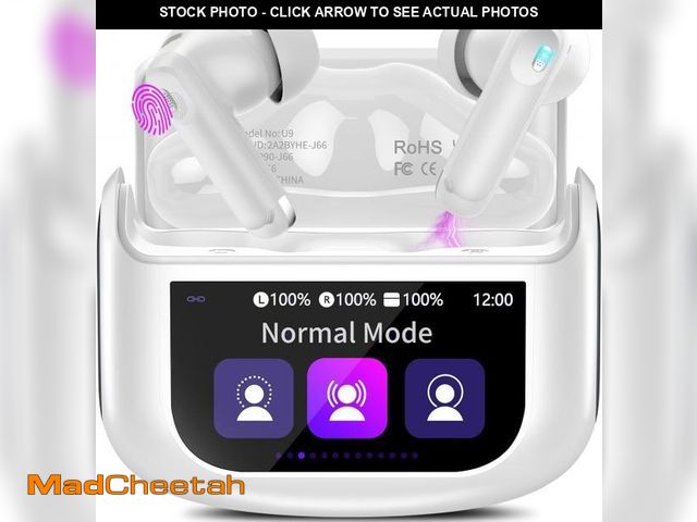 Lot 74-12333659 - Wireless Earbuds, Bluetooth 5.4 Headphones with Multifunctional Touch Screen, 48H Bass Stereo Ear Bu...