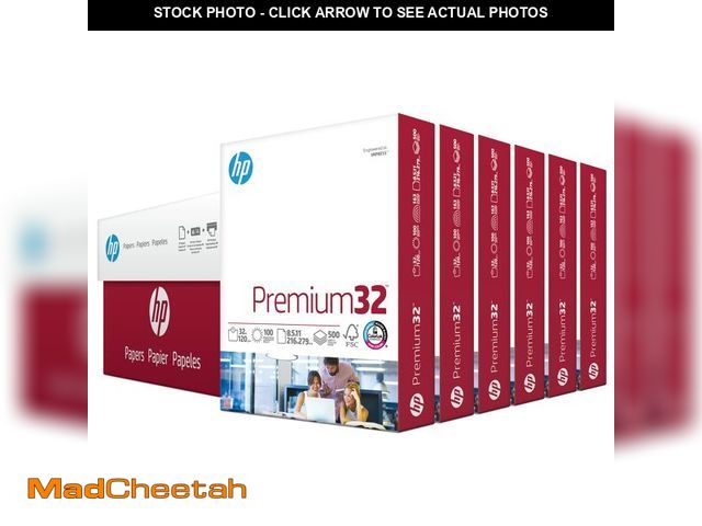 Lot 74-13790454 - HP Printer Paper | 8.5 x 11 Paper | Premium 32 lb | 6 Pack - 3000 Sheets | 100 Bright | Made in USA ...