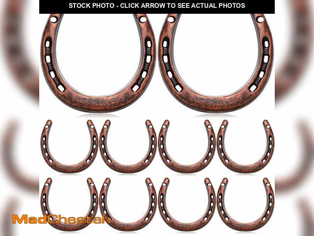 Lot 74-12442191 - Shimeyao 10 Pcs Horseshoe Bulk Cast Iron 4.5 x 4.3 Inch Horseshoes for Adults Wall Hung Good Luck Ha...
