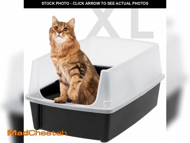 Lot 74-12696463 - IRIS USA XX-Large Cat Litter Box, Open Top Extra Large Litter Box for Big Cats and Multi-Cat Househo...