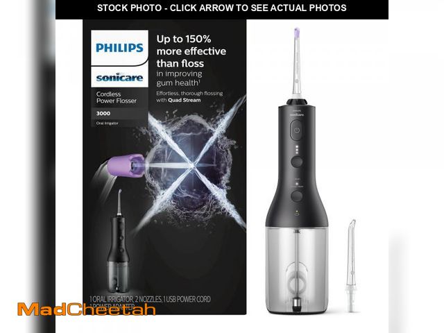 Lot 74-12119535 - Philips Sonicare Cordless Power Flosser 3000, Water Flosser with Innovative Quad Stream Technology, ...