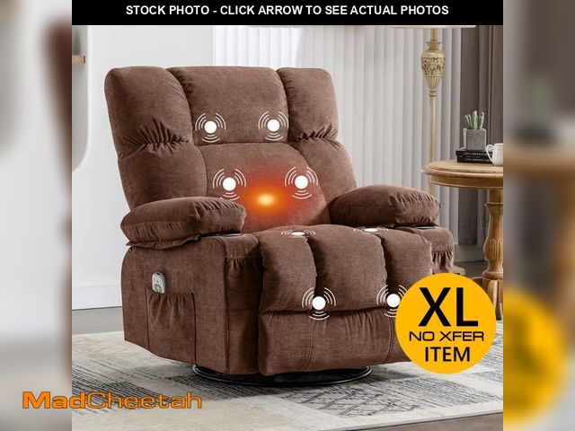 Lot 74-12576922 - JONPONY Massage Swivel Rocker Recliner Chair with Vibration Massage and Heat Ergonomic Lounge Chair ...