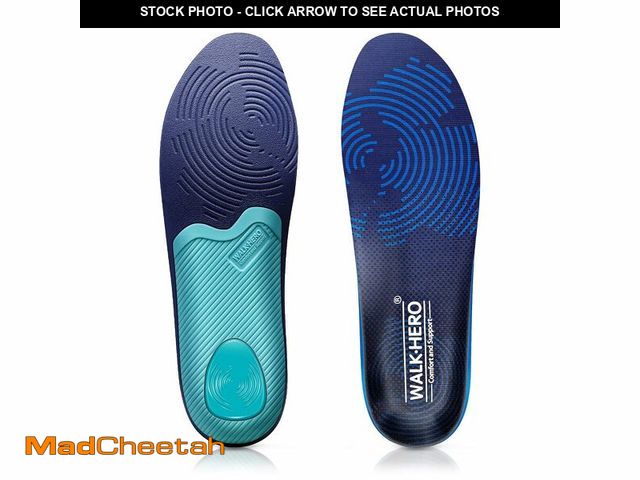 Lot 74-12460970 - WALKHERO Medium Arch Support Insoles - Cushioning Orthotic Insoles, Plantar Fasciitis Inserts for Me...