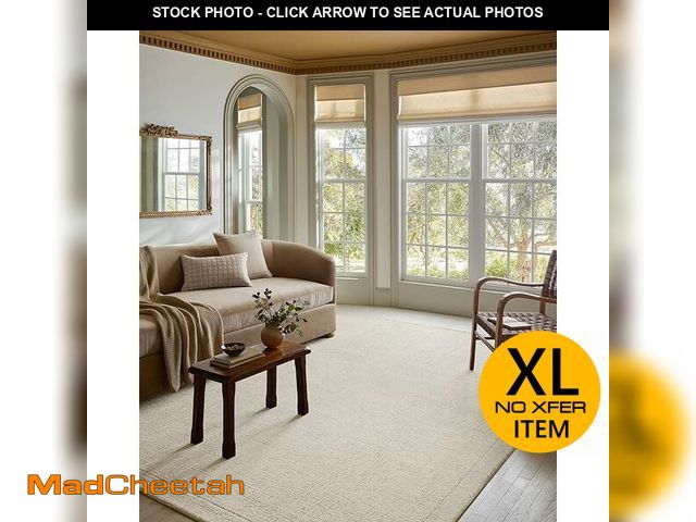 Lot 74-13008844 - Loloi Magnolia Home by Joanna Gaines Henley Collection HNY-01 Ivory/Smoke 7'-9" x 9'-9" Area Rug - U...