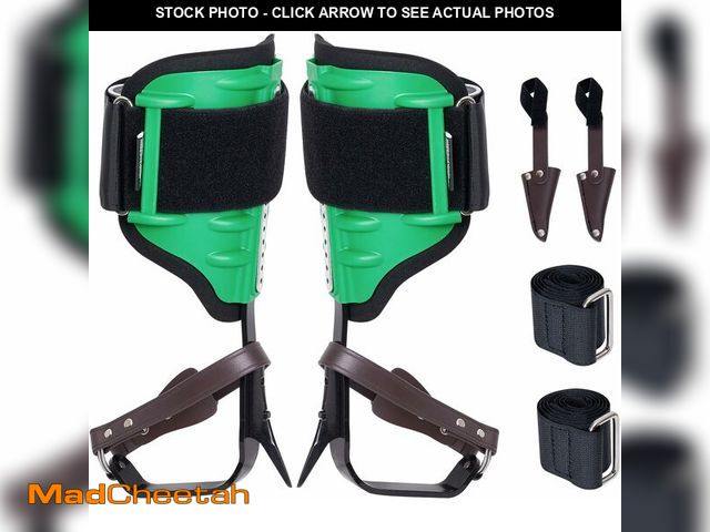 Lot 74-12760602 - VEVOR Tree Climbing Spikes, 1 Pair Alloy Steel Climbing Spurs, 350lbs Load Capacity Tree Climbing Ge...