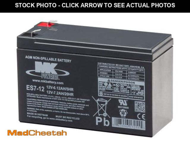 Lot 74-12439590 - MK Battery ES7-12 Maintenance-Free Rechargeable Sealed Lead-Acid Battery - USED