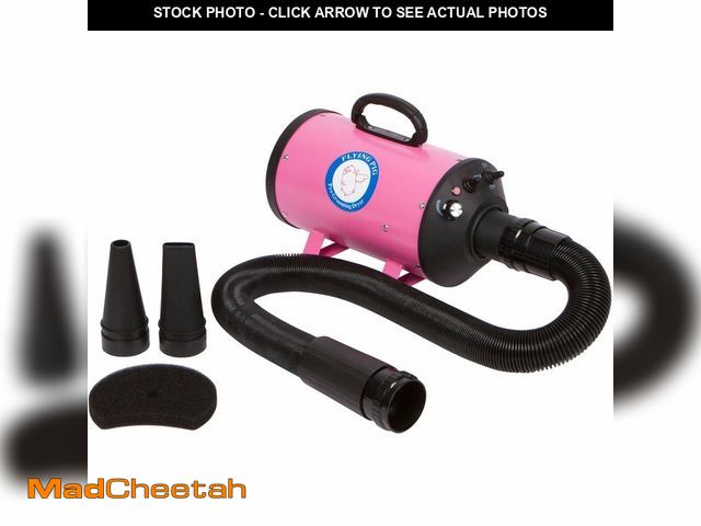 Lot 74-13563926 - Flying Pig High Velocity Dog Pet Grooming Dryer w/Heater (Model: Flying One, Pink) - USED