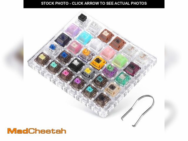 Lot 74-14208096 - DUROCK Keyboard Switch Tester, 30-Key Switches Sampler with Switch Puller, Ice King Linear Shrimp Si...
