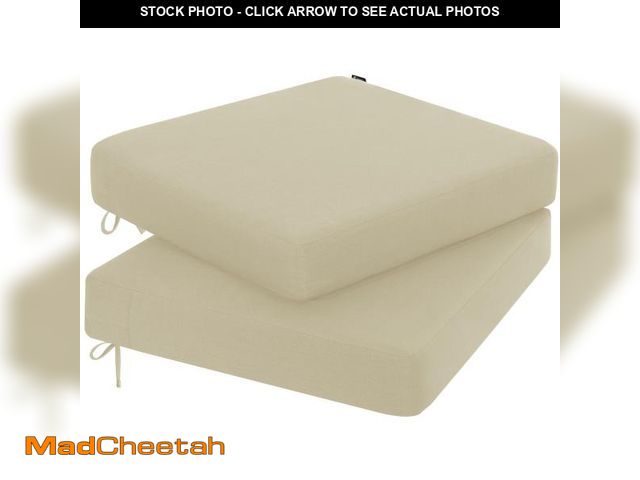 Lot 74-12435873 - Favoyard Outdoor Chair Cushion 18.5 x 16 x 3 Inch Rainproof &amp; 3-Year Fade Resistant Patio Furnit...