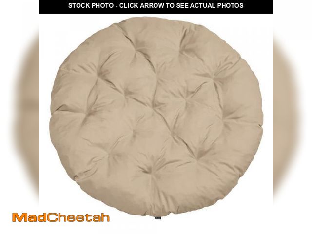 Lot 74-12517682 - Classic Accessories Montlake 52 in. Dia Antique Beige Water-Resistant Outdoor Lounge Papasan Cushion...