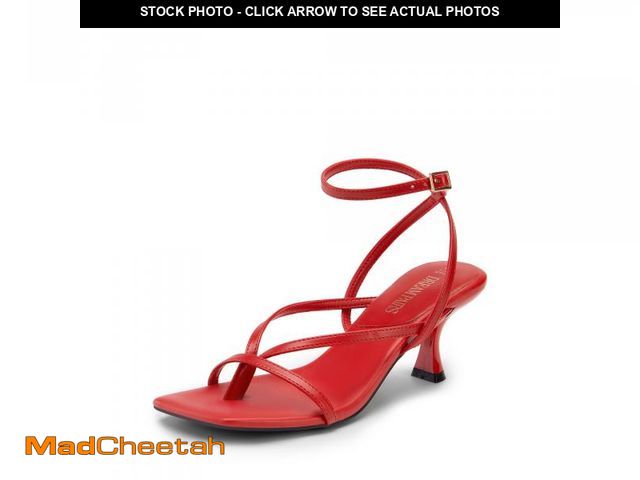 Lot 74-12435303 - DREAM PAIRS Women's Kitten Low Strappy Lace Up Heels Open Square Toe Thong Ankle Strap Heels Sexy Fa...