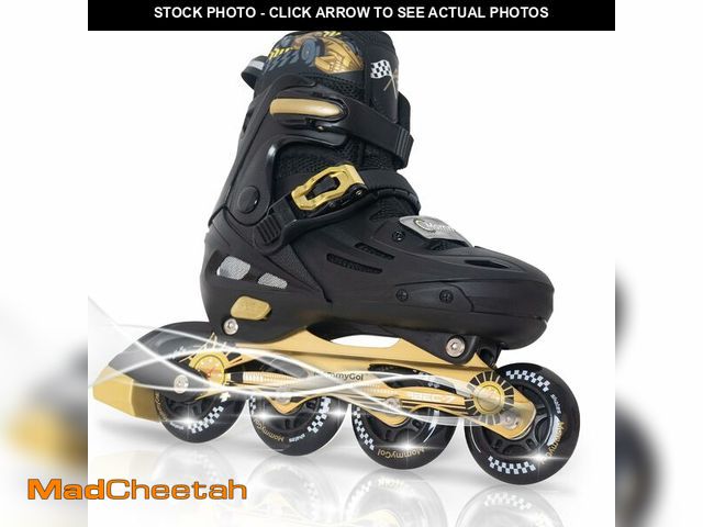 Lot 74-12714539 - MammyGol Inline Skates for Boys and Girls Youth, 4 Size Adjustable Roller Skates with PU Flashing Wh...