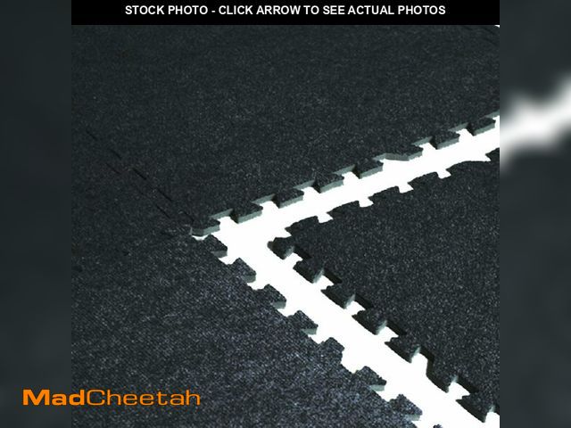 Lot 74-12632869 - CAP Barbell 24 Square' (6 Tiles) 24" x 24" Interlocking Carpet-Top Puzzle Mat, Black, MT-1206C-BK - ...