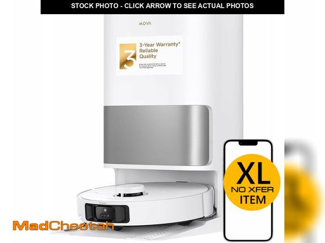 Lot 74-13087740 - Mova P10 Pro Ultra Robot Vacuum and Mop 13,000Pa Suction, 140 degreeF Hot Water Auto Mop Washing &am...