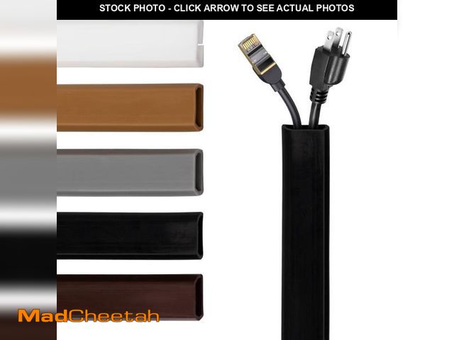 Lot 74-12312416 - Rubber Bond TV Cord Hider Cable Protector - Strong Self Adhesive Wall Cord Cover Cable Hider - Low P...