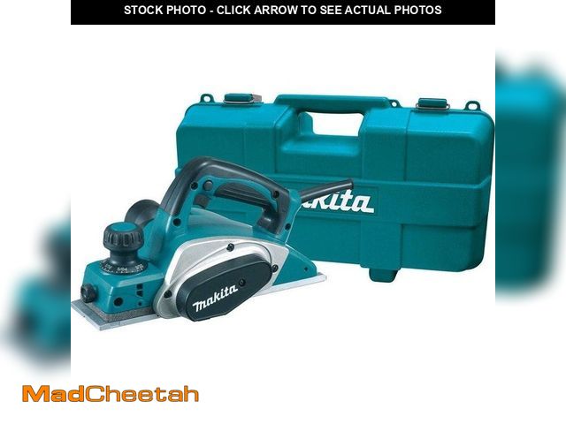 Lot 74-12592604 - *DUSTY/MISSING CASE* Makita 6.5 Amp 3-1/4 in. Corded Handheld Planer Kit with Blade Set, Hard Case *...