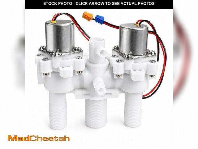 Lot 74-14055429 - 12V DC Smart Toilet Bidet Dual Solenoid Water Valve Manifold, OE# ZNF-DC12V (Label Model ZNF-A), 0.5...