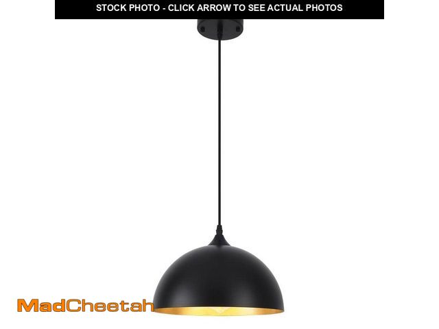 Lot 74-14222497 - ADSENSTY 1-Light Black Pendant Light with Metal Shade, Adjustable Dome Pendant Lighting Fixtures - U...