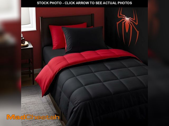 Lot 74-14206116 - Anluoer Twin Comforter Set 5 Pieces, Black Bed in a Bag Bedding Set with Comforter(68"X88"), 1 Pillo...