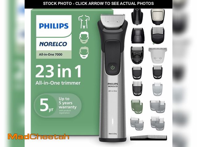 Lot 74-13952850 - Norelco Philips All-in-One Series 7000 23-Piece Trimmer - Electric Shaver and Clipper for Face, Bear...
