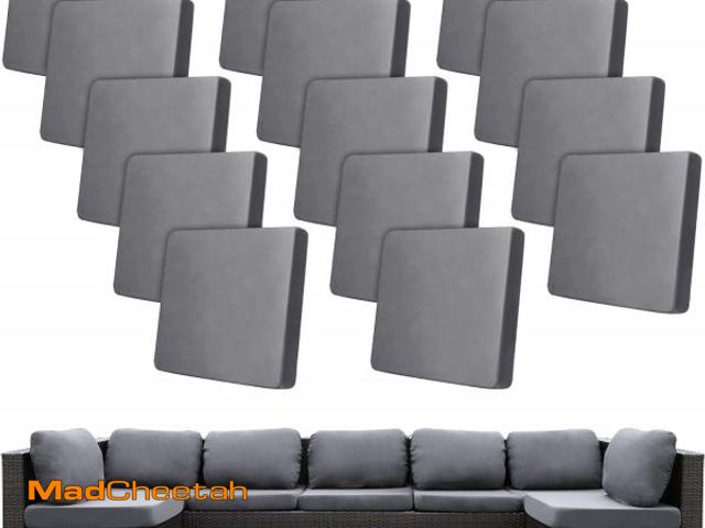 Lot 74-12241254 - 14 Pcs Stretch Patio Cushion Covers Outdoor Cushion Covers,for Outdoor Couch Cushion Covers Replacem...