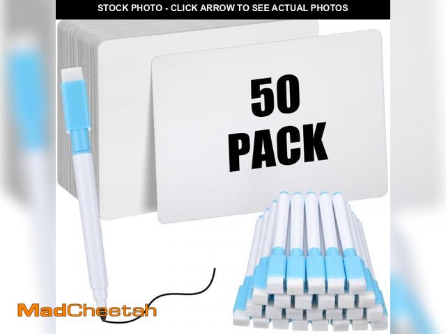 Lot 74-12436246 - Fulmoon Dry Erase Lapboard Set with Markers Dry Erase Boards Classroom Pack Small White Board 9"X12"...