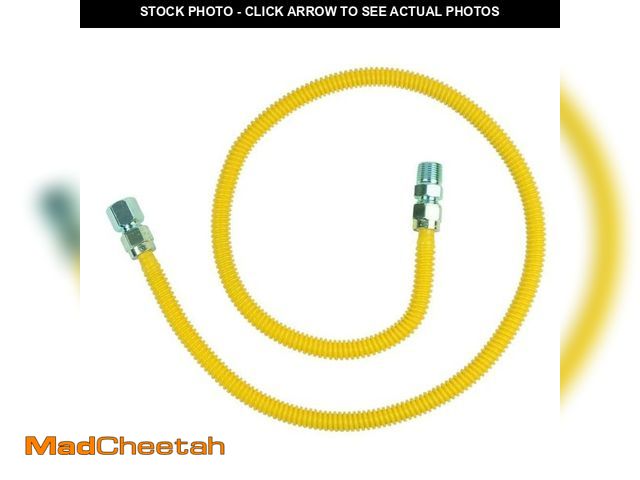 Lot 74-12676341 - BrassCraft ProCoat 1/2 in. FIP x 1/2 in. MIP x 48 in. Stainless Steel Gas Connector 1/2 in. O.D. (60...