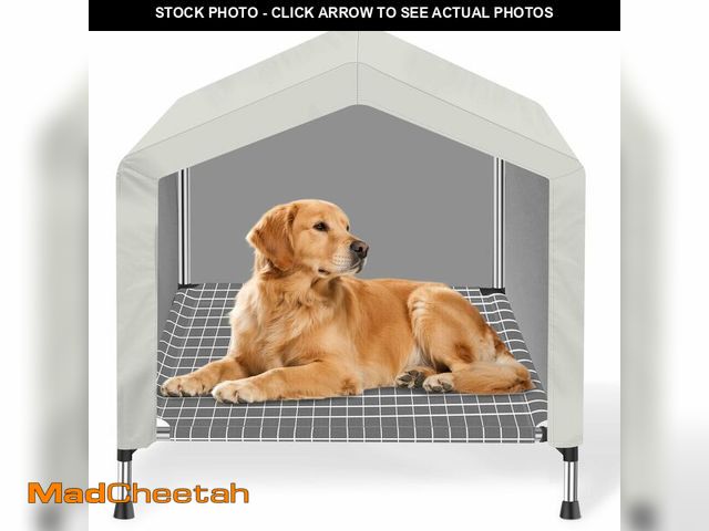Lot 74-13624333 - Elevated Dog House for Outdoor or Indoor - Waterproof Dog Tent Cat House, Dog Sunshade Tent, Pet Hou...