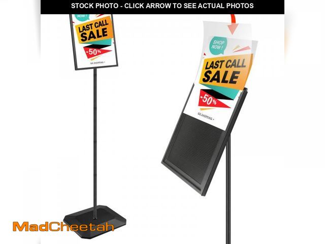 Lot 74-12311647 - Pionites Adjustable Sign Holder, 8.5x11 inch ,Poster Stand Outdoor Indoor Standing Display Sign Hold...