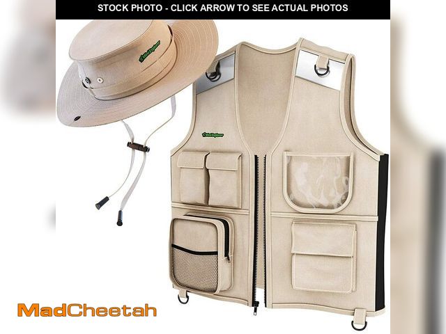 Lot 74-13544828 - Kids Explorer Vest and Hat Costume - Backyard Safari Cargo Vest Kid Outdoor Activity - Gifts for You...