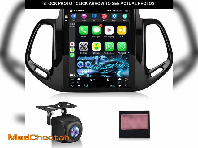 Lot 74-14144126 - 9.7 Inch Car Stereo for Jeep Compass 2017 2018 2019, 2+64G Android Touchscreen Radio with Wireless C...