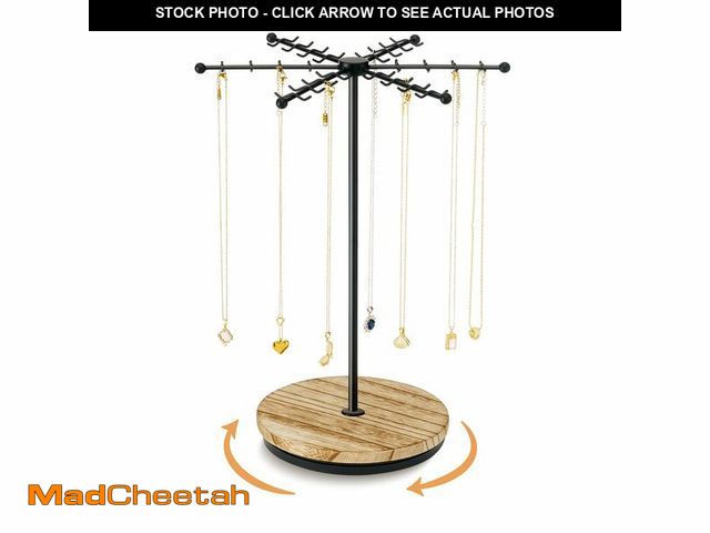 Lot 74-12606680 - Poyilooo Necklace Holder Jewelry Stand, Rotating Necklace Holder Organizer with 48 Hooks for Necklac...