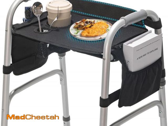 Lot 74-12332851 - Tray for Walkers for Seniors with Cup Holder - Walker AccessoriesÃ£â¬Âw/Pockets, Cup Holder &amp; ...