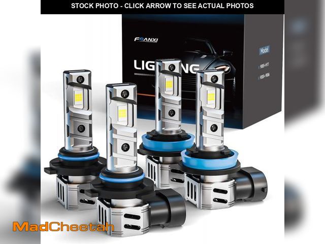 Lot 74-12125293 - FRANXI 9005/HB3 H11/H8/H9/H16 Bulbs Combo Fog Lights, 120W Super Bright 6000K Cool White, 1:1 Design...