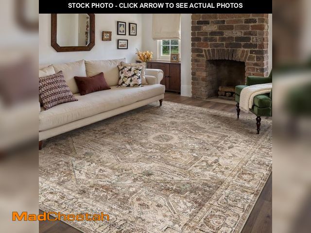 Lot 74-12157862 - BERTHMEER 4'x6' Washable Area Rugs for Bedroom Office Entryway rugs indoor Traditional Oriental Rugs...
