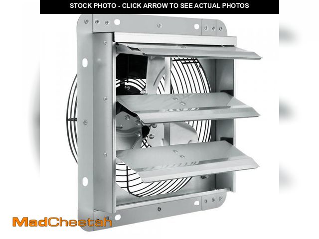 Lot 74-12518058 - VEVOR 10 in. Shutter Exhaust Fan High-Speed 820 CFM Aluminum Wall Mount Attic Fan, Wall Fan with Ven...