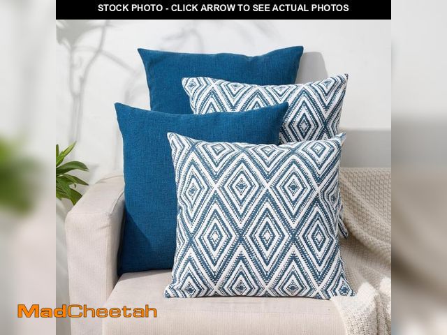 Lot 74-12216777 - HPUK Decorative Throw Pillow Covers Set of 4 Couch Pillows Linen Cushion Cover for Couch Sofa Living...