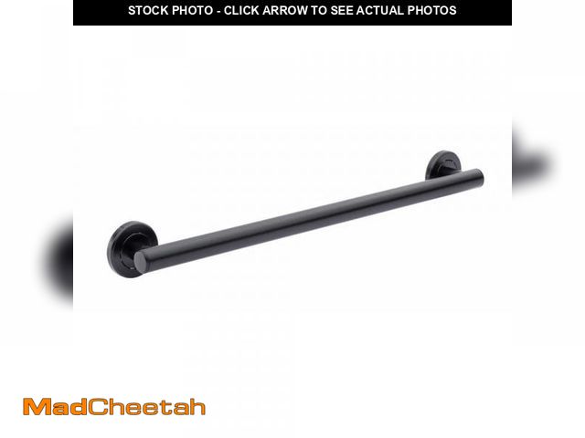 Lot 74-12146681 - Glacier Bay Dorind 24 in. x 1 1/4 in. Decorative Grab Bar in Matte Black - UNUSED