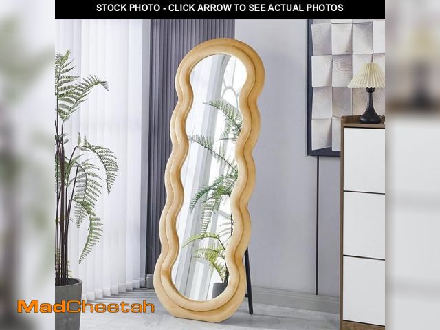 Lot 74-12158819 - Nook &amp; Trove Floor Mirror Gold Velvet Frame Ã¢â¬â Elegant Full Length Accent Mirror Ã¢â¬â ...