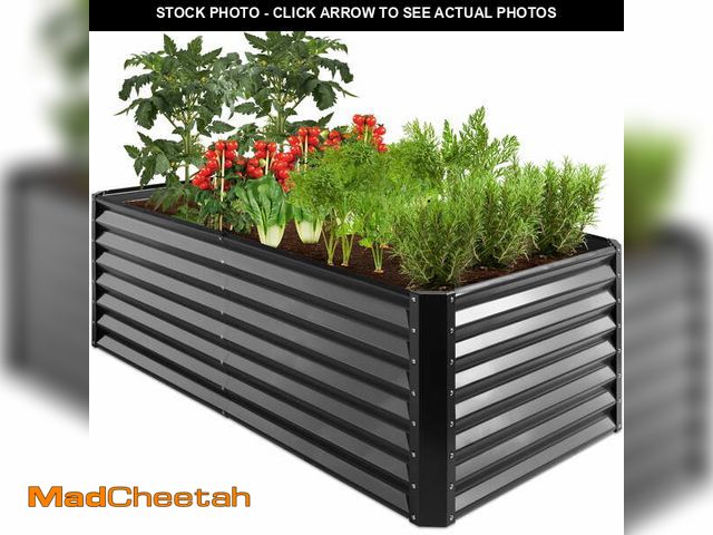 Lot 74-14350185 - Best Choice Products 6x3x2ft Outdoor Metal Raised Garden Bed for Vegetables Flowers Herbs - Gray - U...