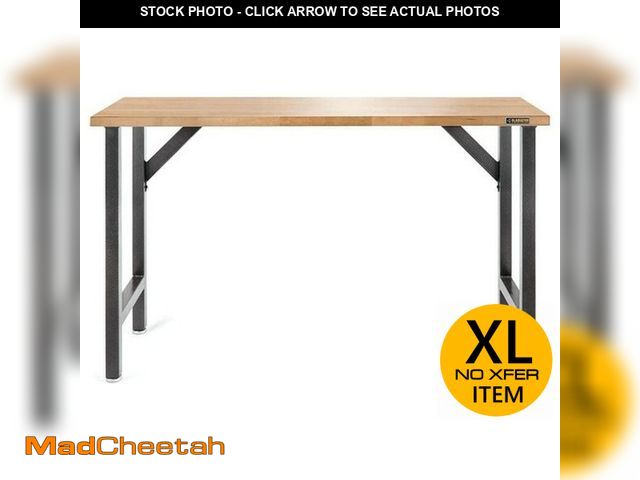 Lot 74-12585124 - Ready to Assemble 66 in. W x 20 in. D Workbench with Hardwood Top - UNUSED